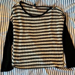 Windsor Black and White Striped Sweater